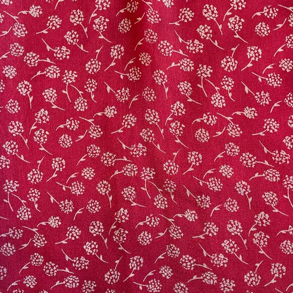 Vintage red floral midi skirt - Picture 6 of 11